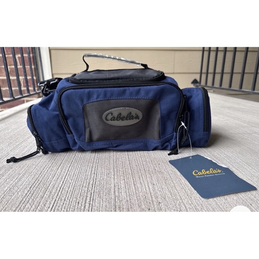 Cabelas Utility Bag Blue Fishing Pack Hiking Hunting Outdoors Travel‎